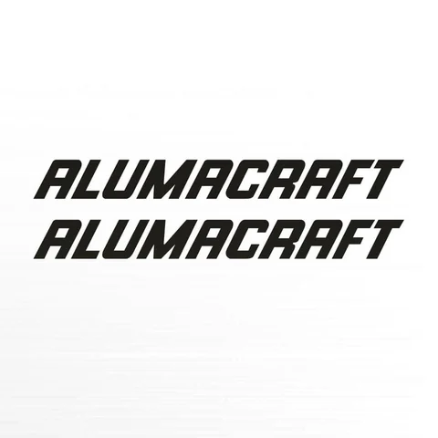 Twee Alumacraft-logo’s in zwart