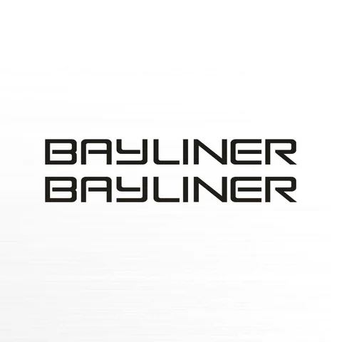 Twee Bayliner-logo’s in zwart