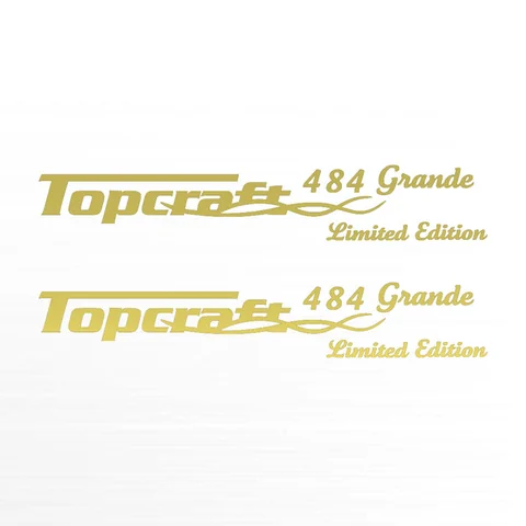 Twee Topcraft 484 Grande-logo’s in goud