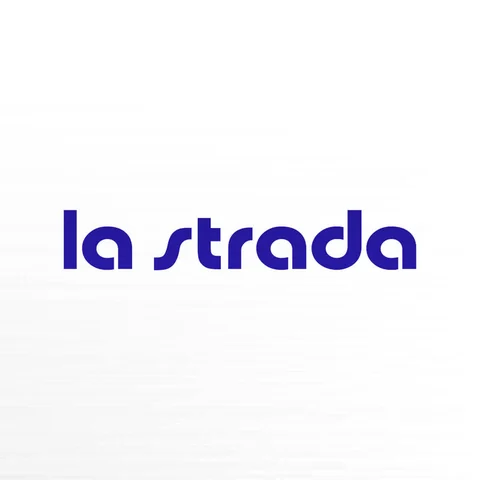 La Strada-woordmerk in donkerblauw