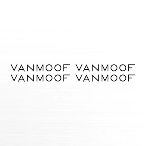 Vier VanMoof-woordmerken in zwart